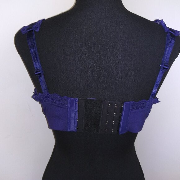 Parfait Navy Blue Wire Free Lace Stretch Bralette 38DD P5641 New/Tags - Picture 7 of 11